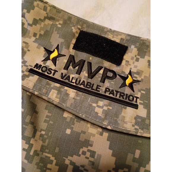 Vintage Military Camo Christmas Stocking Most Valuable Patriot MVP - Picture 3 of 6